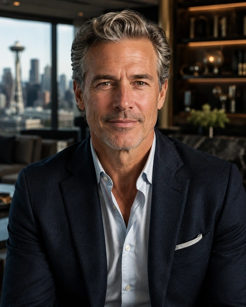 James, a successful investor sugar daddy in downtown Seattle