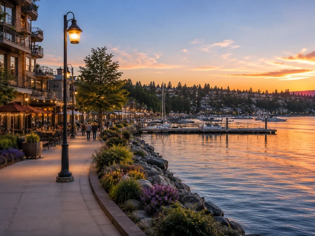 Kirkland Washington waterfront for an upscale local date
